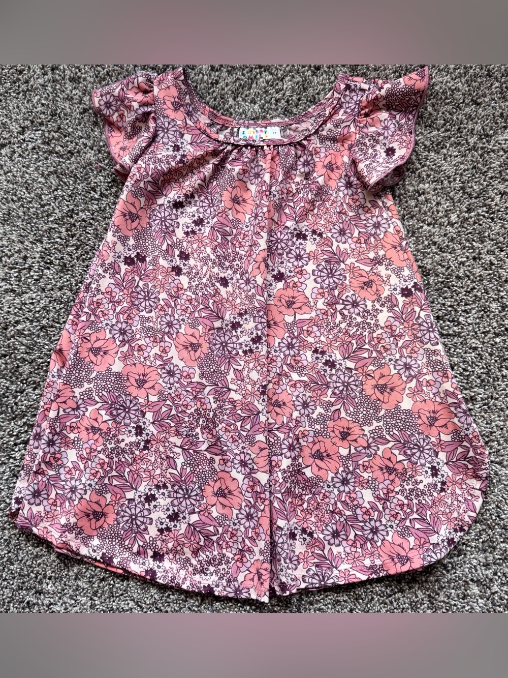 Dot Dot Smile Pink Floral A-Line Casual Dress